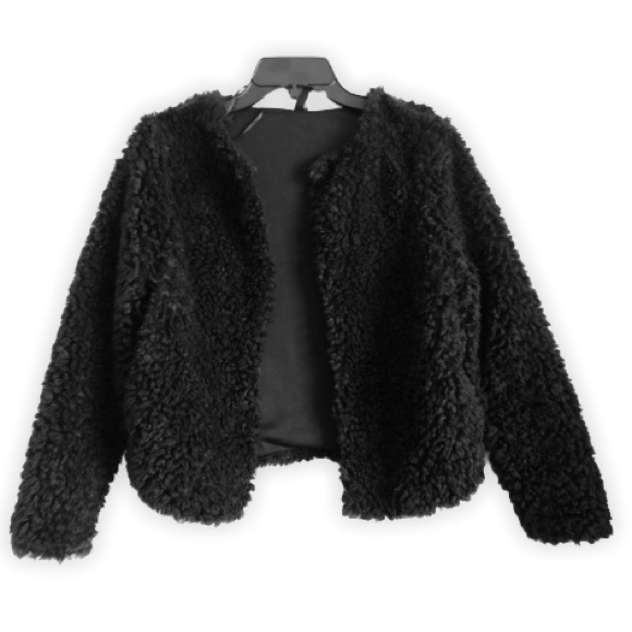 🎉HP🎉 [H&M] Faux Fur Fuzzy Jacket - Picture 2 of 6
